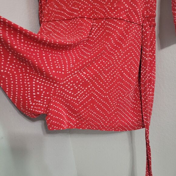 Diane Von Furstenberg XS,S Romper Celeste Silk polka dot stretch waist belt - Picture 3 of 12